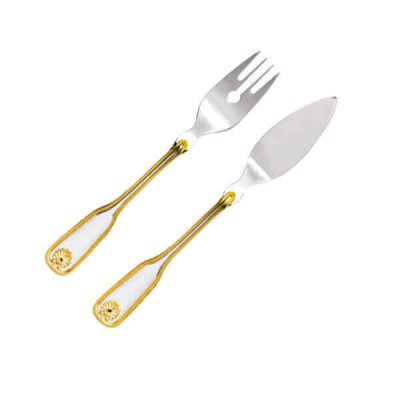 Фиш сет Венус декорированный золотом на 6 персон (12 предметов) Фиш сет Венус декорированный золотом на 6 персон (12 предметов)