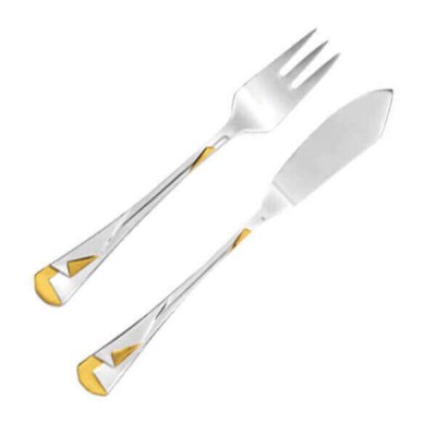 Фиш сет Кимоно декорированный золотом на 6 персон (12 предметов) Фиш сет Кимоно декорированный золотом на 6 персон (12 предметов)