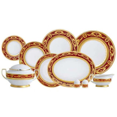 Фарфор Imperial Gold - Набор для Ужина Дополнение Бордо (18 Единиц) Фарфор Imperial Gold - Набор для Ужина Дополнение Бордо (18 Единиц)