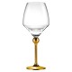 Бокалы для белого вина с золотым декором на ножках - 6 ед.