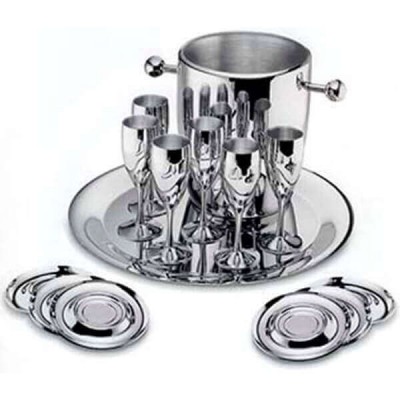 Набор бокалов "Ла Перле" - посеребренный