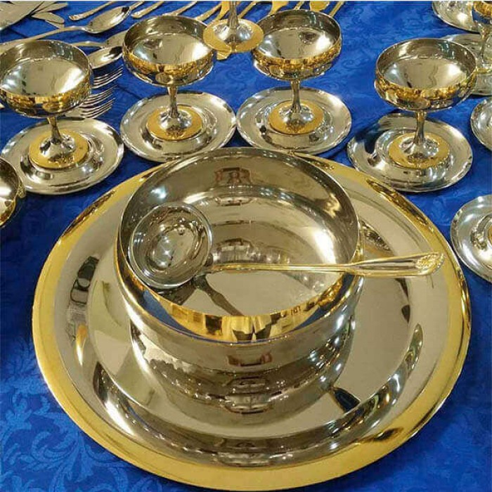 Набор "Барон" - с серебряным покрытием и золотым декором