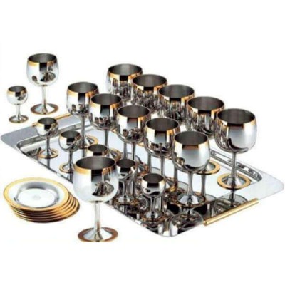 Набор бокалов «Принц» - с золотым декором Набор бокалов «Принц» - с золотым декором