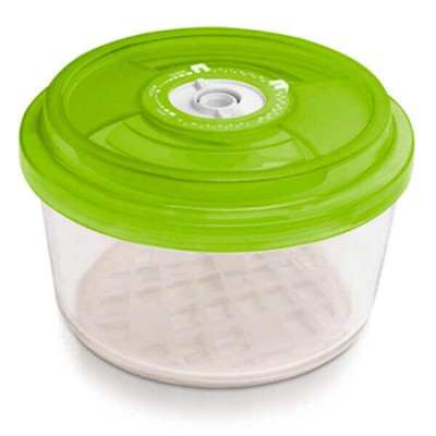 Стеклянный контейнер круглый Ø18x9,5 см 1,8л зеленый