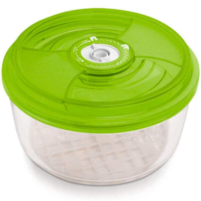 Стеклянный контейнер круглый  Ø23x10,5 см 3,3л зеленый